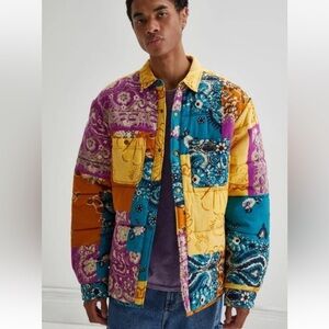 Urban Outfitters BDG Pattern Quilted Cotton Shirt Jacket Men’s Large